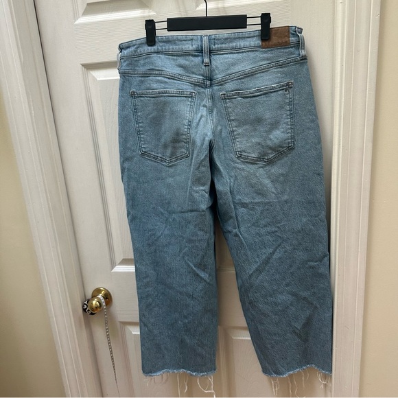 Madewell the curvy perfect vintage wide leg crop Light Blue Denim Jeans 32 - Picture 4 of 10